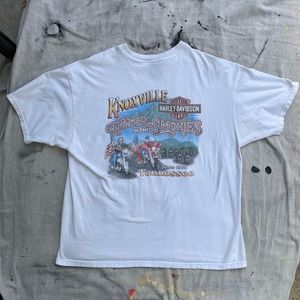 Vintage 90’s Harley Davidson Knoxville Tennessee white t-shirt